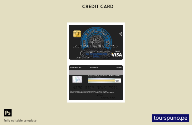 listo para imprimir plantilla de tarjeta visa bancaria Da de Afganistán